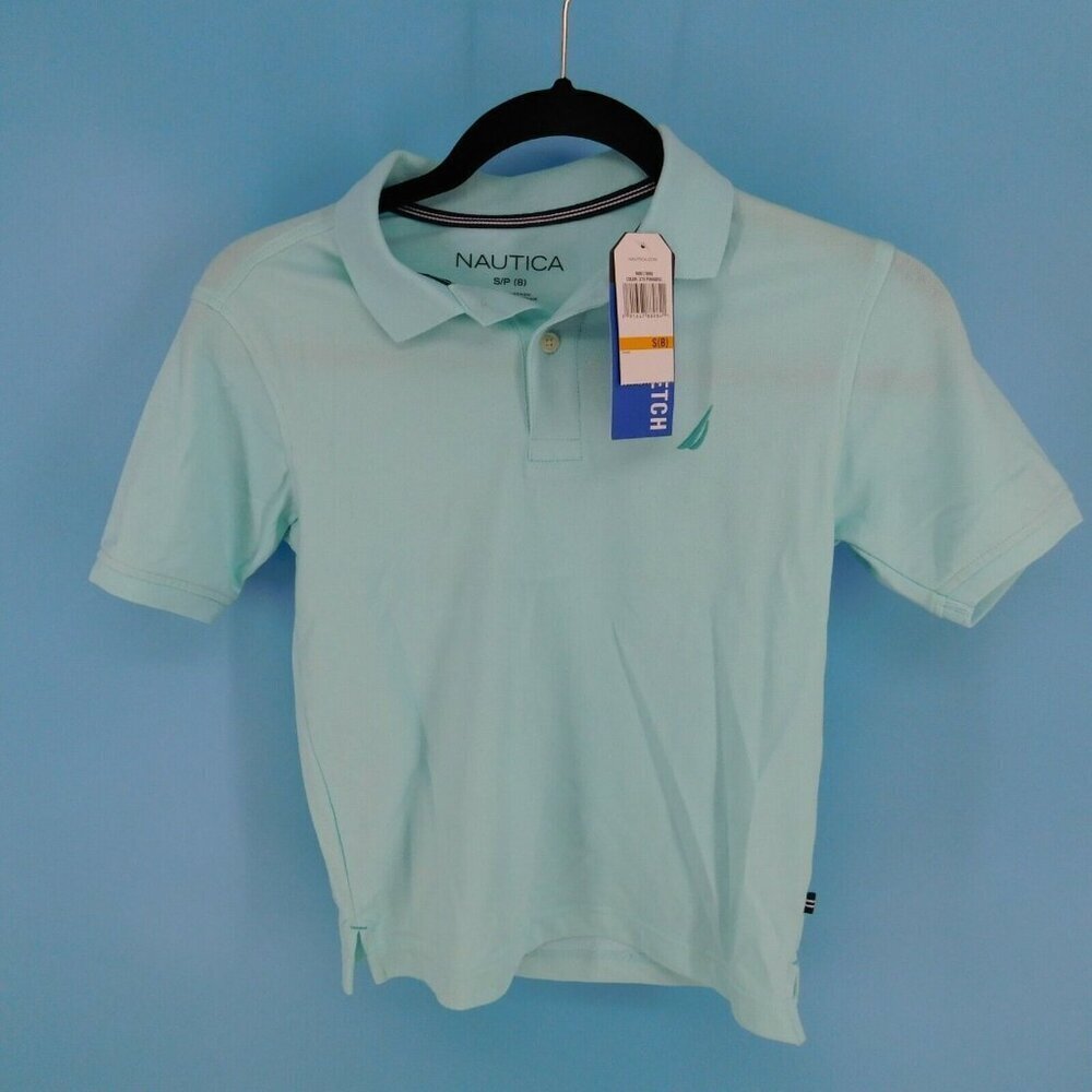 Nautica Polo Boys Paradise Blue Small Medium Large NEW